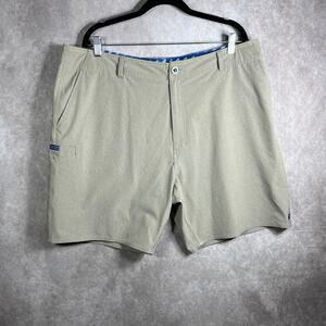 AFTCO Performance Fishing Shorts Mens 40 Beige Khaki Chino‎ Outdoor Flat Front